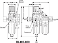 BL400/808 Series Modular Filter Regulator Components 2